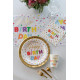 10 ASSIETTES HAPPY BIRTHDAY MOTIF BALLON