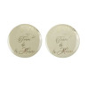 2 BADGES TEAM DE LA MARIEE VERT SAUGE ET OR