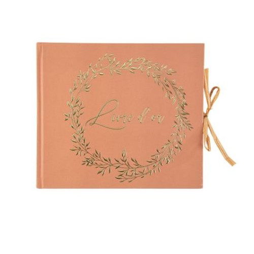 LIVRE D'OR JOLIS BRINS TERRACOTTA ET OR