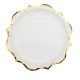 8 ASSIETTES BLANC OR 23CM