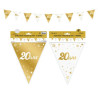 GUIRLANDE FANION 20 ANS METAL OR