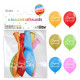 SACHET 6 BALLONS METAL MULTICOLORE