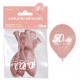 6 BALLONS METAL ROSE GOLD 50 ANS