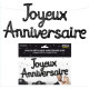 GUIRLANDE BALLON METAL JOYEUX ANNIVERSAIRE NOIR