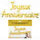 GUIRLANDE BALLON METAL JOYEUX ANNIVERSAIRE OR