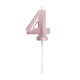 BOUGIE CHIFFRE 4 GRAPHIQUE ROSE GOLD