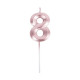 BOUGIE CHIFFRE 8 GRAPHIQUE ROSE GOLD