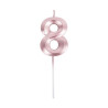 BOUGIE CHIFFRE 8 GRAPHIQUE ROSE GOLD