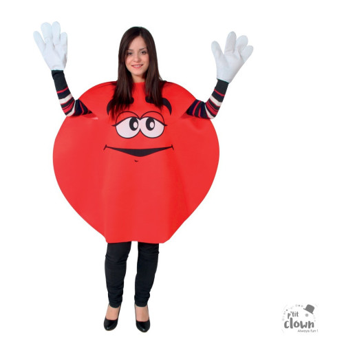 COSTUME BONBON ROND ROUGE