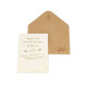 10 INVITATIONS + ENVELOPPE KRAFT ET IVOIRE