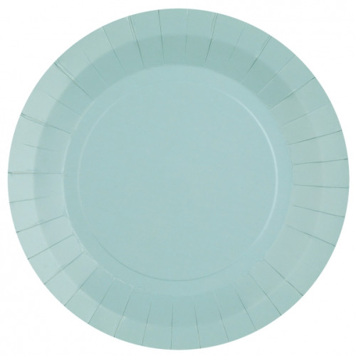 10 ASSIETTES RONDE GRAND MODELE BLEU CLAIR