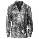 CHEMISE DISCO FEVER ARGENT M/L