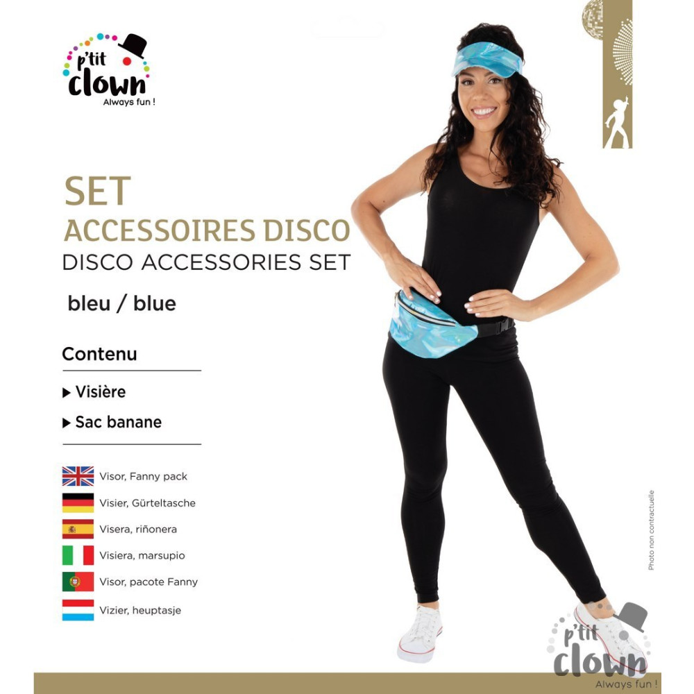 SET ACCESSOIRE DISCO BLEU - Ouest Fetes