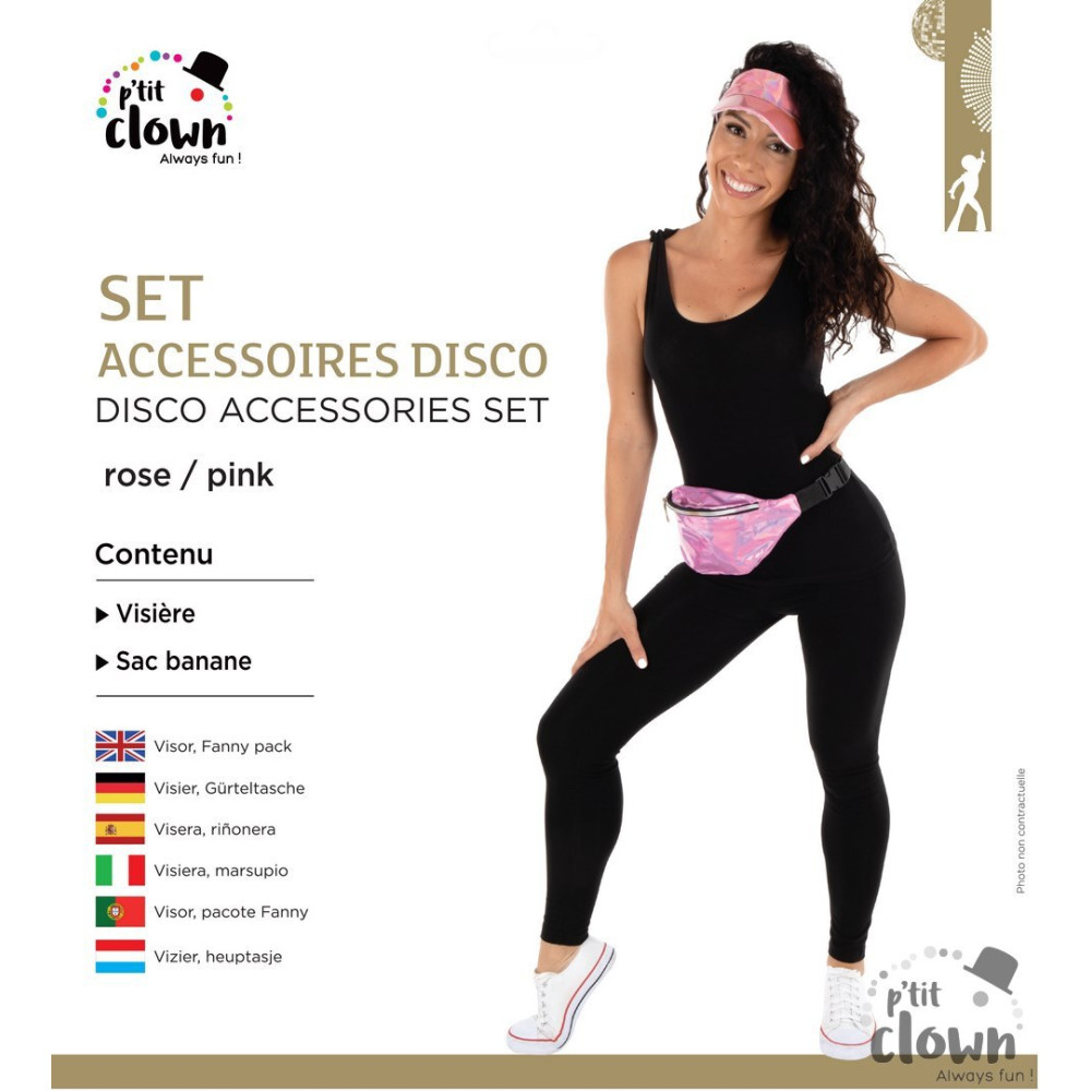 SET ACCESSOIRE DISCO ROSE - Ouest Fetes