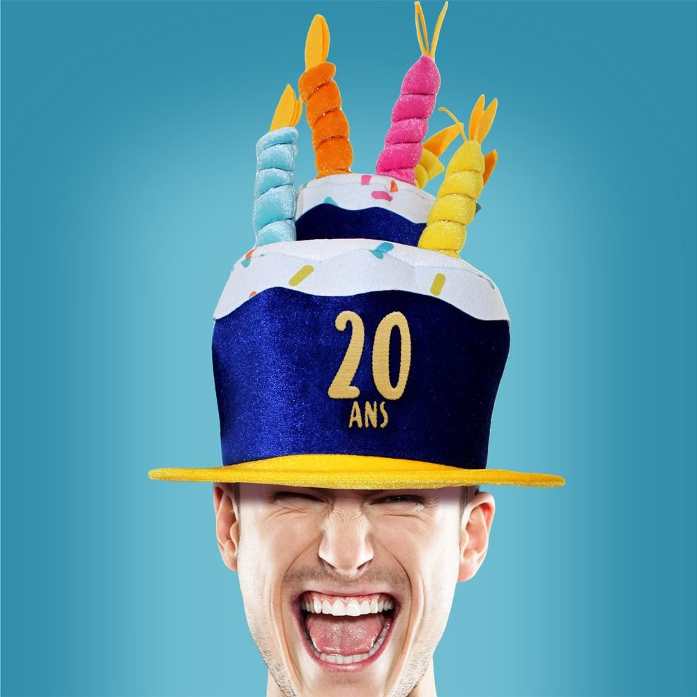 Cadeau écharpe et chapeau anniversaire 20ans R/CHA02-ECHB18H