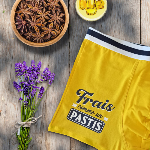 BOXER &quot;FRAIS COMME UN PASTIS&quot; TAILLE M