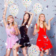 6 BALLONS CONFETTIS MULTICOLORES