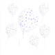 6 BALLONS CONFETTIS IRISES