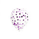 6 BALLONS CONFETTIS VIOLET