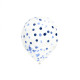 6 BALLONS CONFETTIS BLEU ROI