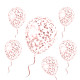 6 BALLONS CONFETTIS ROSE DORE