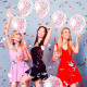 6 BALLONS CONFETTIS ROSE