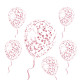 6 BALLONS CONFETTIS ROSE