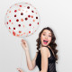 BALLON CONFETTIS GEANT 100CM ROUGE