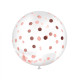 BALLON CONFETTIS GEANT 100CM ROSE GOLD