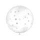 BALLON CONFETTIS GEANT 100CM BLANC