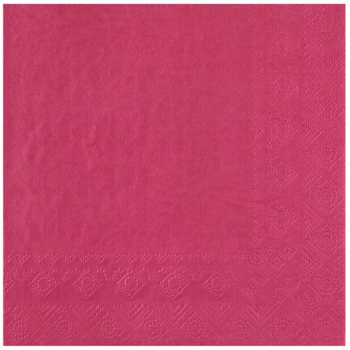 25 SERVIETTES CRYSTAL RAINBOW  33X33 2 PLIS FUCHSIA