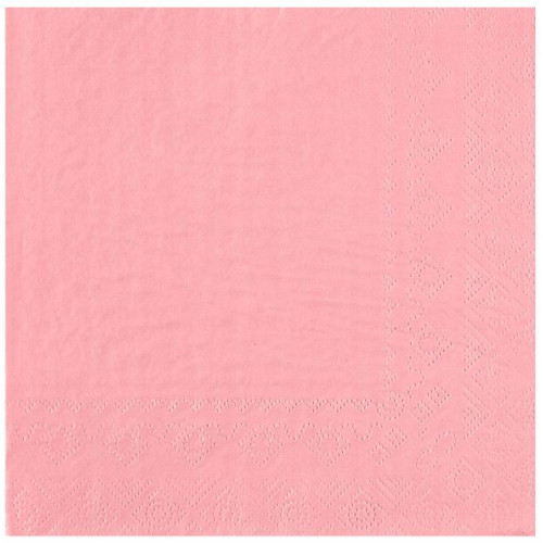 25 SERVIETTES CRYSTAL RAINBOW 33X33 CM 2 PLIS ROSE