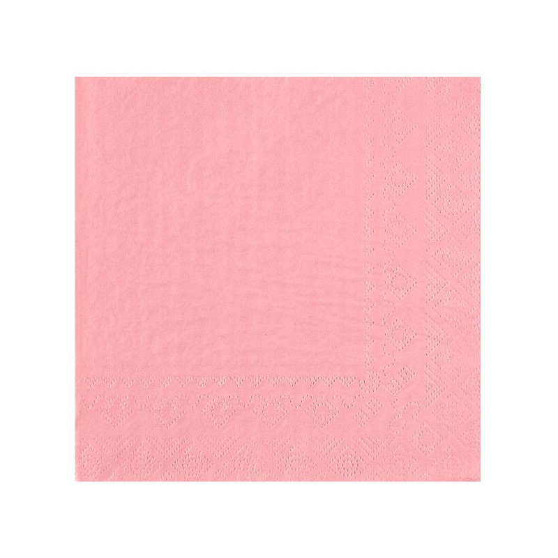 25 SERVIETTES CRYSTAL RAINBOW 33X33 CM 2 PLIS ROSE