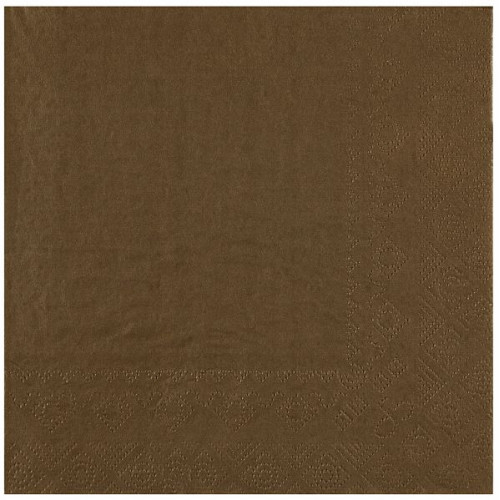 25 SERVIETTES CRYSTAL RAINBOW  33X33CM 2 PLIS CHOCOLAT
