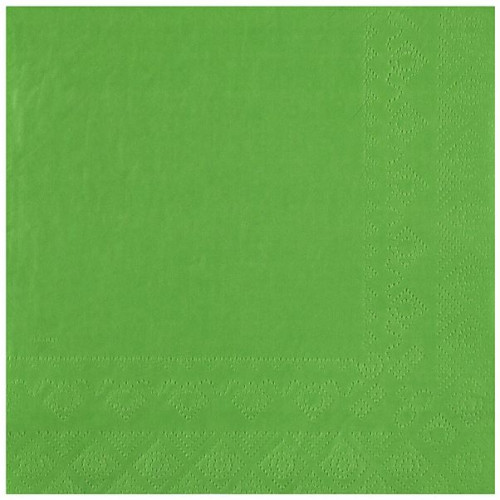 25 SERVIETTES CRYSTAL RAINBOW 33X33CM 2 PLIS VERT