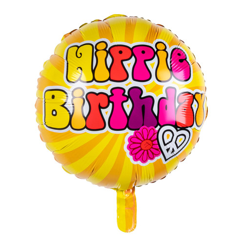 BALLON ALU HIPPIE BIRTHDAY