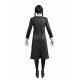 ROBE NOIRE A MOTIFS MERCREDI TAILLE S