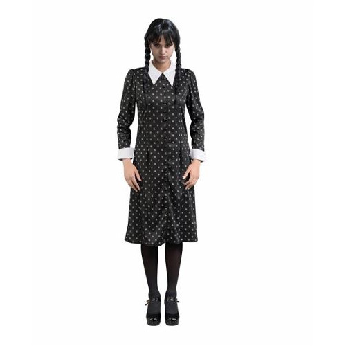 ROBE NOIRE A MOTIFS MERCREDI TAILLE  L