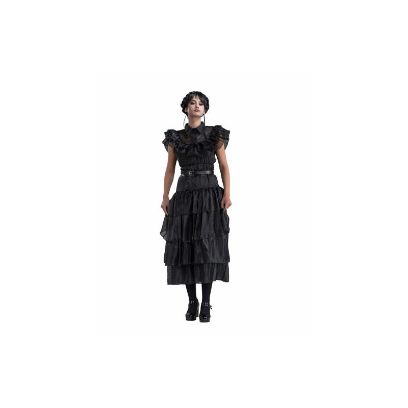 ROBE DE BAL NOIRE MERCREDI  TAILLE XS