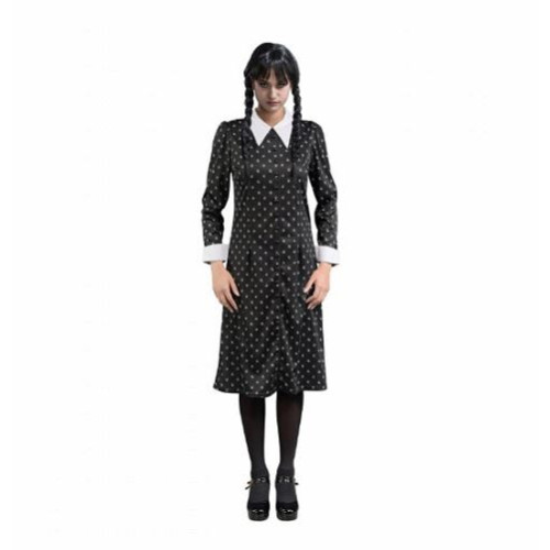 ROBE NOIRE A MOTIFS MERCREDI TAILLE 164CM