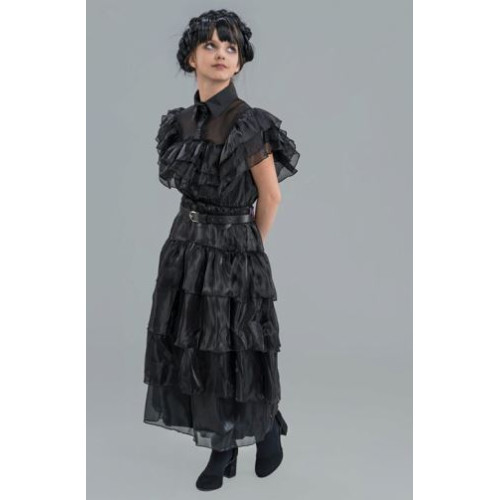 ROBE DE BAL NOIRE MERCREDI TAILLE 140CM