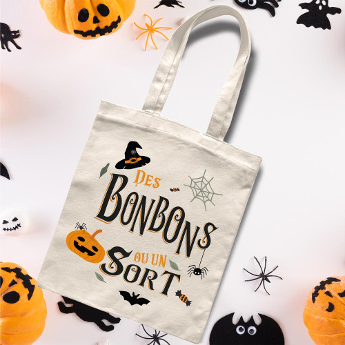 SAC A BONBONS HALLOWEEN TISSU