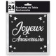 24 SERVIETTES JOYEUX ANNIV NOIR