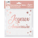 24 SERVIETTES JOYEUX ANNIV ROSE GOLD