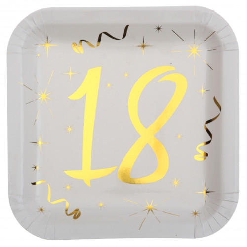 10 ASSIETTES 18 ANS OR BLANC