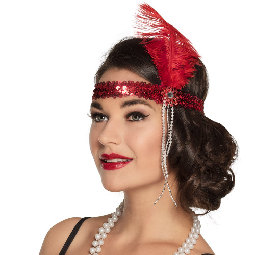 BANDEAU FLAPPER ROUGE