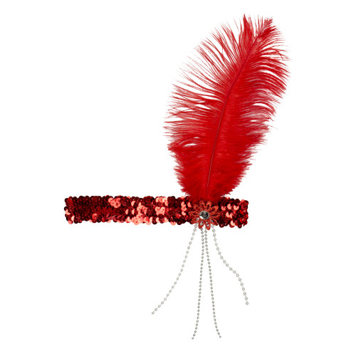 BANDEAU FLAPPER ROUGE