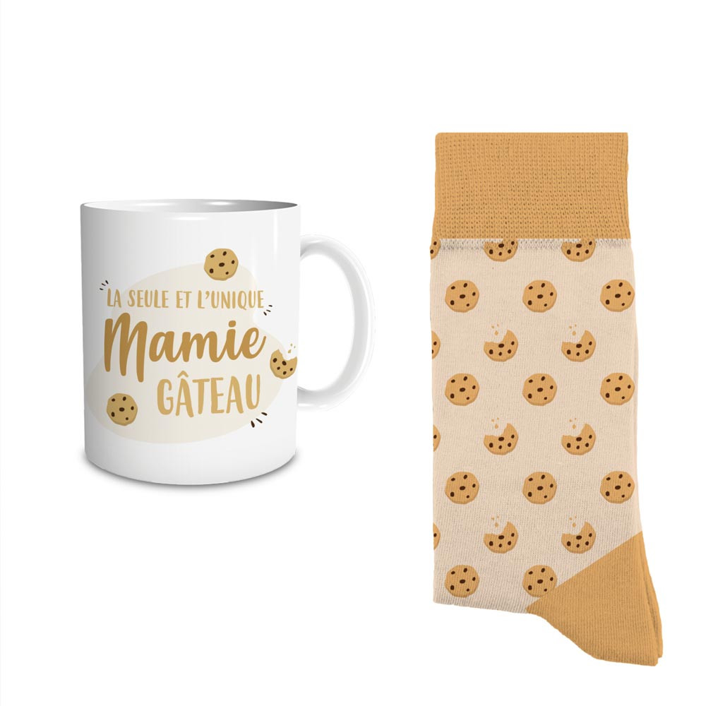 Coffret cadeau mug et chaussettes Maman d'amour - Cadeau Femme