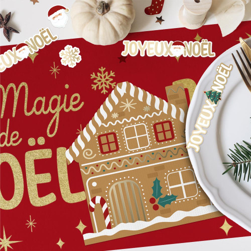 10 SERVIETTES &quot;MAISON NOEL&quot;