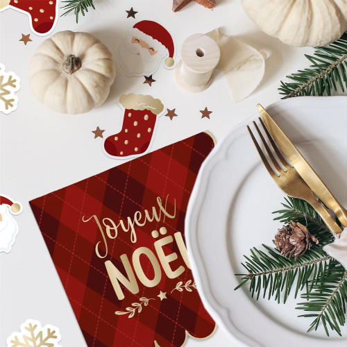 10 SERVIETTES &quot;JOYEUX NOEL&quot;